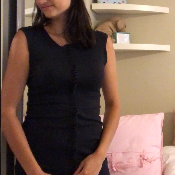 German Designer Marc Cain Midi Navy Dress - Picture 2 of 5